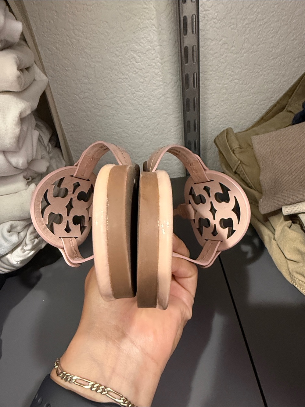 Tory Burch Blush Miller Logo Thong Sandals  9.5 - Picture 3 of 7